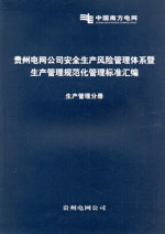 貴州電網公司安全生產風險管理體系暨生